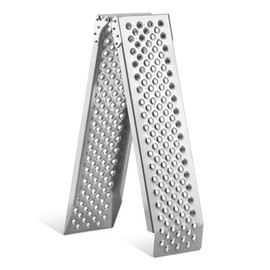 Foldable Aluminum Motorcycle Loading Ramp, 63L x 8.5W inches, 880lb Load Capacity, Lightweight, Non-Slip, Waterproof, Rust-Proof, Suitable for Trucks, Lawn Mowers, SUVs, Trailers,1Pcs