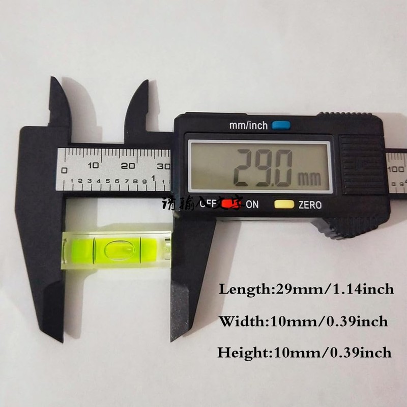 SIZIKJXGHWYI 6Pcs Small Bubble Level 10x10x29mm Mini Square Spirit Level