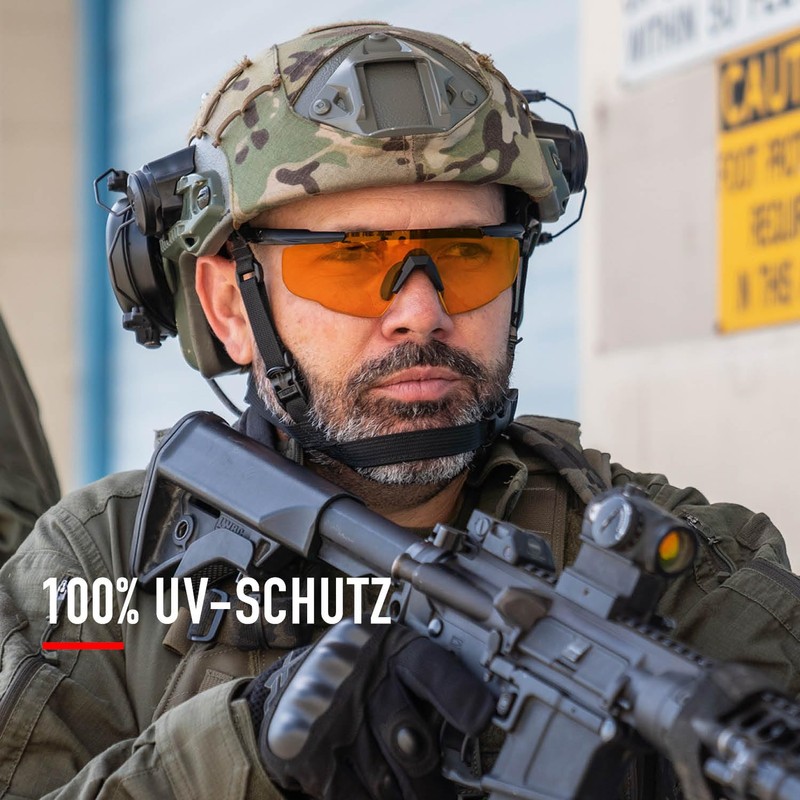 Wiley X Unisex's Saber Advanced Sunglasses, Matte Black/Light Rust, Medium/X-Large