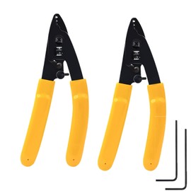 NW 1776 3-Port Fiber Optic Stripper Pliers Set Of 2, Patch Cord Coating Stripper Pliers