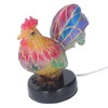 Stained Resin Rooster Table Lamp Night Light LED Animal Night