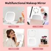 DESCHEN Rechargeable Travel Makeup Vanity Mirror with Lights and Magnification,