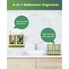 KONE Green Toothbrush Holders for Bathrooms, 2 Cups Toothbrush Holders
