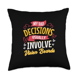 Manifestation Vision Boards Mindset Dreamers Throw Pillow