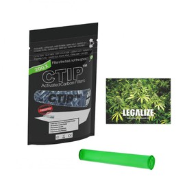 CTIP Activated Carbon Filter Diameter 6-7 mm Conical Aluminium Filter + Joint Tube and Sticker (200) Pack of 25-200