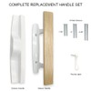 ALLYWASAI Patio Sliding Door Handle Set, Perfect Replacement Mortise Style