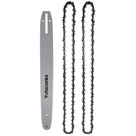 18inch Chainsaw Guide Bar and Chain Combo,Replacement Accessories Fits EGO Power+ CS1800;CS1804,Fits Poulan Pro PR4218;Fits Greenworks 29142;2904102;180SDEA041 and more.3/8 050 62DL（Bar+2Chains）