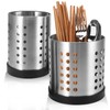 OUZHOU 2 PCS Utensil Holder, Stainless Steel Kitchen Utensils Holder