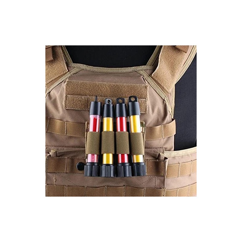 2pcs Tactical Elastic Flashlight Chemlight Battery Pen Holder 12 20