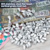 TOMVAES 100PCS M6 Rivet Nuts,Rivet Nuts,Nut Inserts,Flat Head Threaded Insert