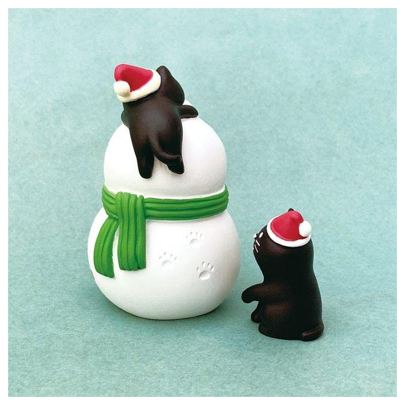 Decole Concombre ZXS-35022X Kitten and Snowman, Approx. 2.5 x 1.9