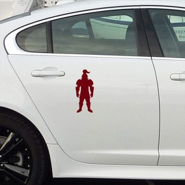 ANGDEST Knight Silhouette (Burgundy) (Set of 2) Premium Waterproof Vinyl Decal Stickers for Laptop Phone Accessory Helmet Car Window Bumper Mug Tuber Cup Door Wall Decoration