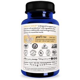 Legendairy Milk Liquid Gold Lactation Support | Lactation Supplement with Organic Goats Rue, Milk Thistle, Shatavari, Fennel, Alfalfa & Anise | Breastfeeding Supplements, 60 Count
