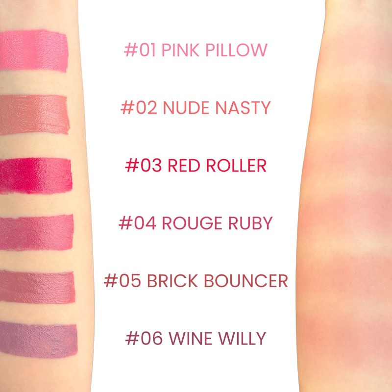 Gala Camille Glimmer Gram Brush (03 Red Roller), Cheek Cream,