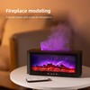 Fireplace Flame Air Diffuser Humidifier,7 Colors Aromatherapy Essential Oil Diffuser,Desktop