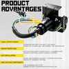 Trailer Wiring Adapter 4-Way Flat to 7-Way 4-Pin Female, Dual-Output