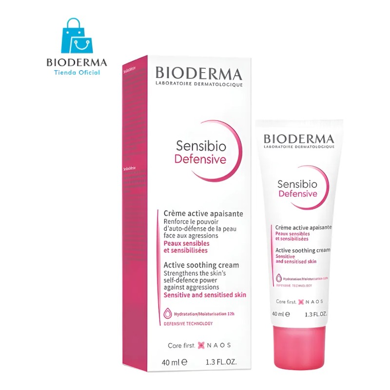 Bioderma Sensibio Defensive Crema, Hidrata 40ml Piel Sensibl Sensible