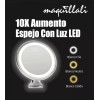 Maquillali Espejo 3-color Led 10x Aumento Base Ventosa 360°