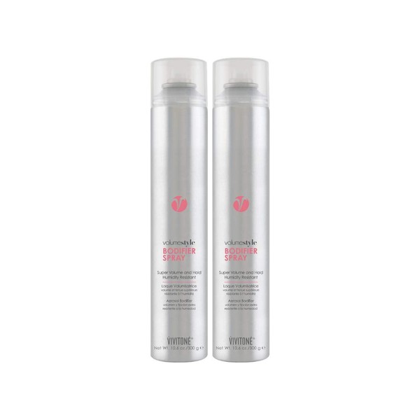 Vivitone Bodifier Volumizing Hair Spray (2 pack), Strong hold, Flake free, Fast drying, Fullness, Shine, High Humidity Resistance with UV Protection