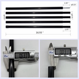 MARUFANG Tent Poles for Tarp, Tent Poles Replacement, Adjustable Steel Rods for Tarp Canopy Camping 2pc/Set