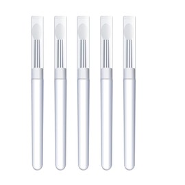 5Pcs White Versatile Silicone Nail Brush Reusable Powder Art Lint-free Mirror Applicator Multifunctional Clear Easy Cleaning And Repeated Use