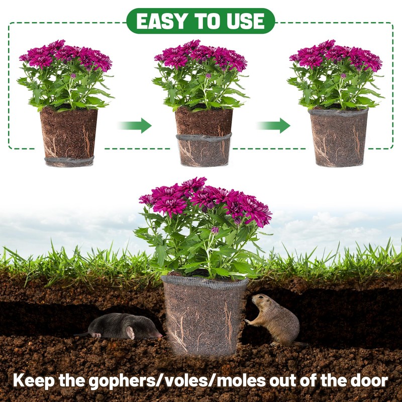 Aulock 5 Gallon Plant Root Protector for Gopher Voles Moles,