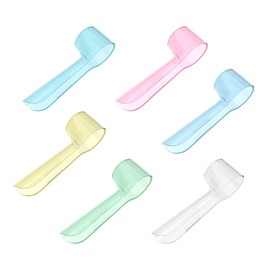 Pack of 6 Nincha Toothbrush Caps for Oral-B Round Toothbrush Heads in Multiple Colors - PC Material, Travel and Home Friendly