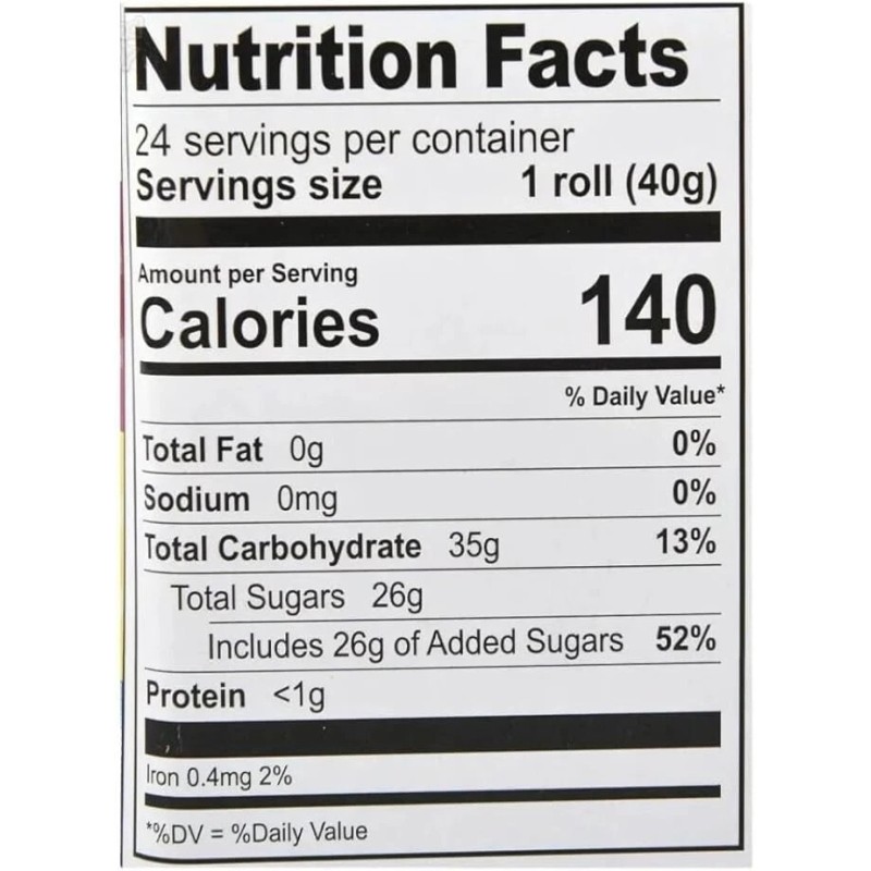 Rip Rolls Sour Rainbow Straps Roll Up Candy Lollies -