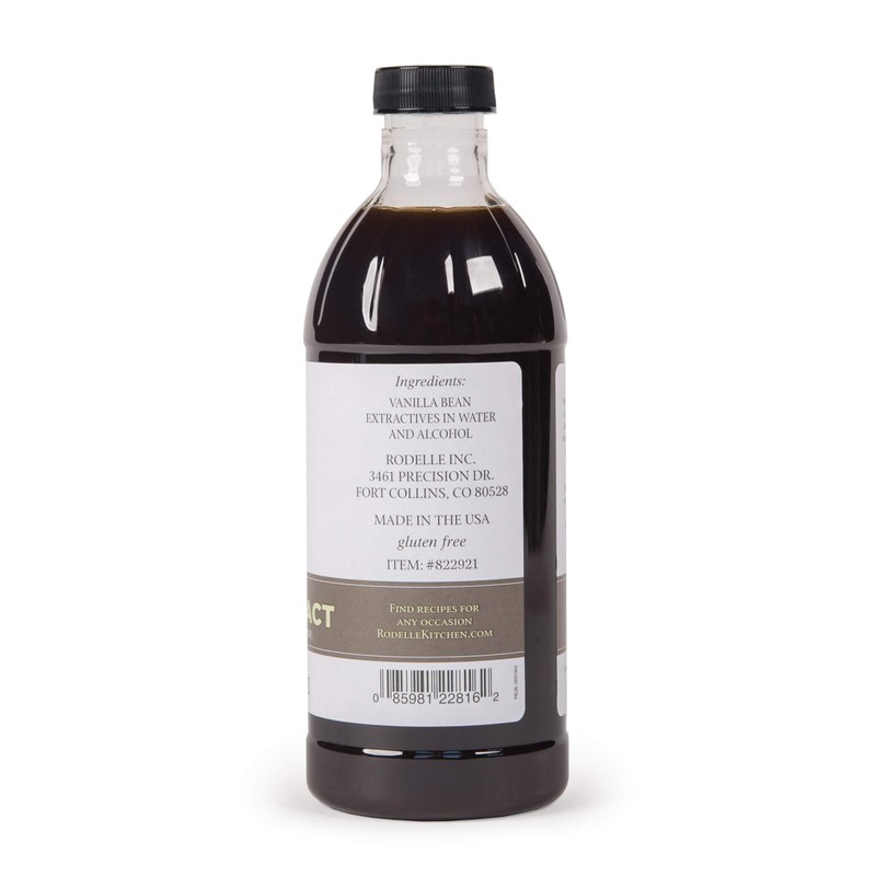 RODELLE Pure Vanilla Extract, 16 Fl Oz