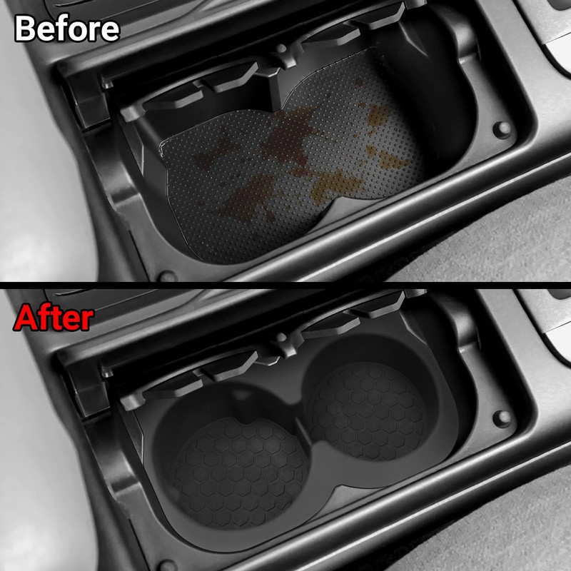 Silicone Non-Slip Center Console Cup Holder Inserts for Toyota Camry