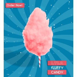 LYLA Cotton Candy | Cotton Candy packs | Wrapped Favor Packs | Candy Buffet, Party, Baby Shower, Event and Wedding Candy | 1.6 oz