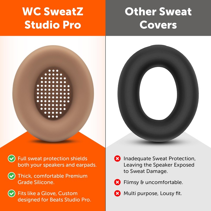 WC SweatZ Studio Pro - Protective Earpad Covers for Beats