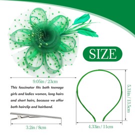 NuFlySic Fascinators Hats for Women Tea Party Hat Wedding Mesh Ribbons Cocktail Fancy Flower Feathers Fascinator Clip