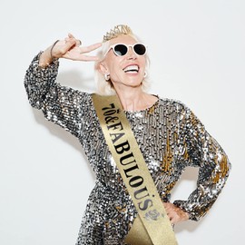 Gold 70 & Fabulous Sash and Tiara - 70th Birthday Party Favor Supplies