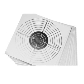 HTUK® Airsoft Target Papers 100 Paper Targets Air Rifle Pellets Trap Airsoft Shooting (WHITE 100 PAPER TARGETS)