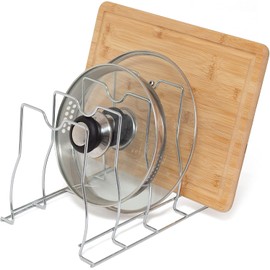 simplywire – Organizador de moldes para horno, sartenes y tapas – Cromado
