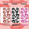 156Pcs Lip Kiss Tattoos Temporary - Red Lips Lipstick Kiss