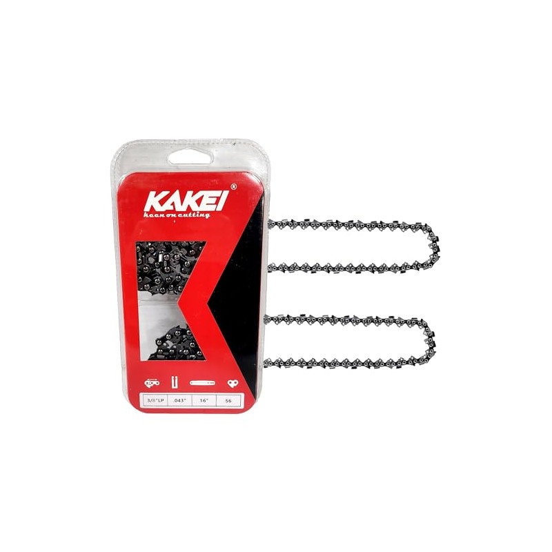 Kakei Chainsaw Chain 16'' 3/8'' LP 0.043'' 56 Semi Chisel