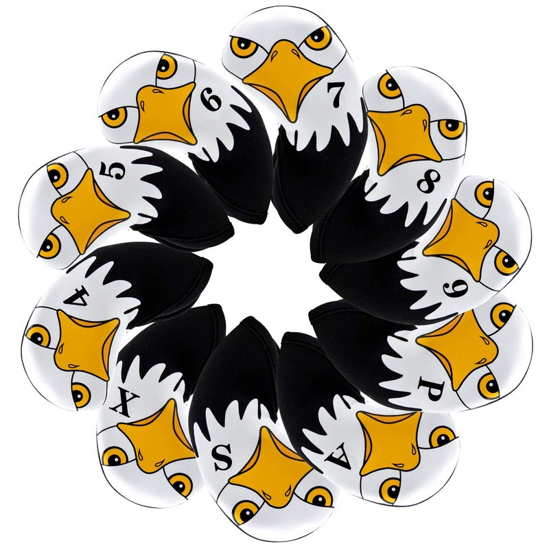 10 Pcs Golf Iron Covers Neoprene Elastic Number Iron Covers