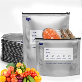 Printspree 30PCS Aluminum Foil Bags for Food Storage, Heavy Duty Stand Up