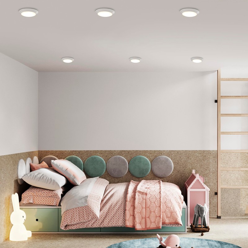 7.5-inch Flush Mount Ceiling Downlight 8 Pack, 15W LED Dimmable