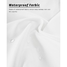 Striped Outdoor Curtains for Patio Waterproof Weatherproof,Khaki and White Outdoor Curtains,Sun Blocking Privacy Grommet Outside Curtains Weighted Drapes for Gazebo Porch Pergola,2 Panels,54W x 84L