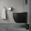 Tiger Tune, Towel hook Brushed brass / Black, 25x54x65mm