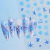 6 Sheets Christmas Nail Stickers Decals – Poinsettia, Snowflake, and