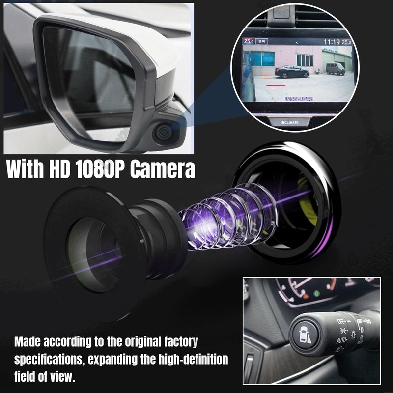 Dexepe Passenger Side Mirror Assembly 2016-2021 Compatible with Honda Civic