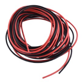 MECCANIXITY 22 Gauge PVC Hookup Wire 3.0m/10ft 22AWG Flexible Electrical Wire UL1007 Tinned Copper Stranded Black Red, 1.5mm Dia for Model Aircraft Electric Appliances Internal Connect