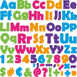 260 PCS Bulletin Board Letters for Classroom 4” Letters Combo Pack Set Colorful Rainbow Classroom Decorations Alphabet Numbers Symbols Letters for Bulletin Board Cutouts Card for Classroom Decor