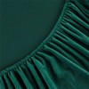 Warm Fitted Sheet, 180 x 200 cm, Dark Green, Plush,