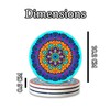 MALANGI Drink Coasters Set of 6 With Stand - Ceramic