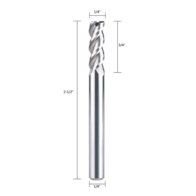 SpeTool - Fresa de extremo de 1/4 para 3 flautas